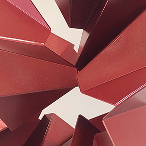 Folding, 2020, Stahl / Lack,
30 x 30 x 26 cm
 