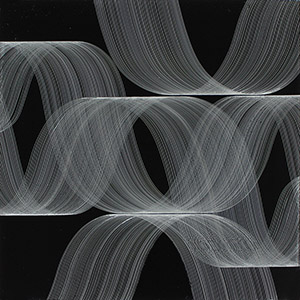 Transphere, 2019, Lack hinter Glas,30 x 30 cm