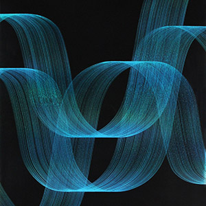 Transphere, 2019, Lack hinter Glas,50 x 40 cm