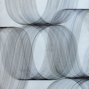 Transphere, 2019, Lack hinter Glas,50 x 40 cm